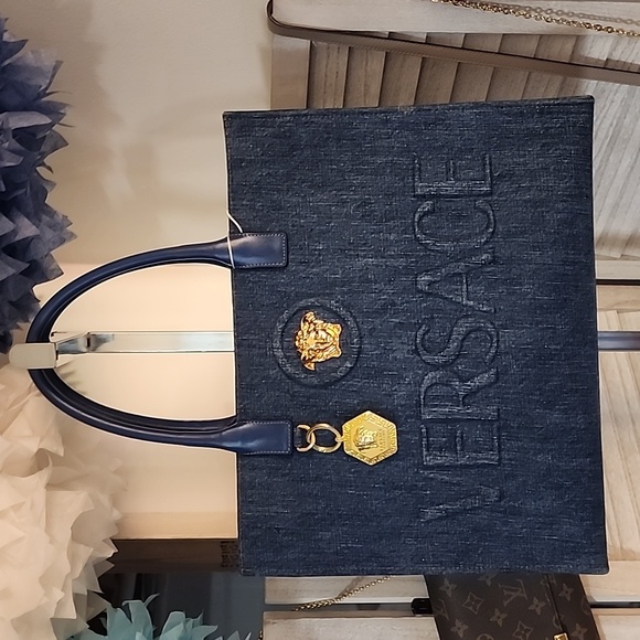 Versace Handbags - Versace brand Denim Tote bag